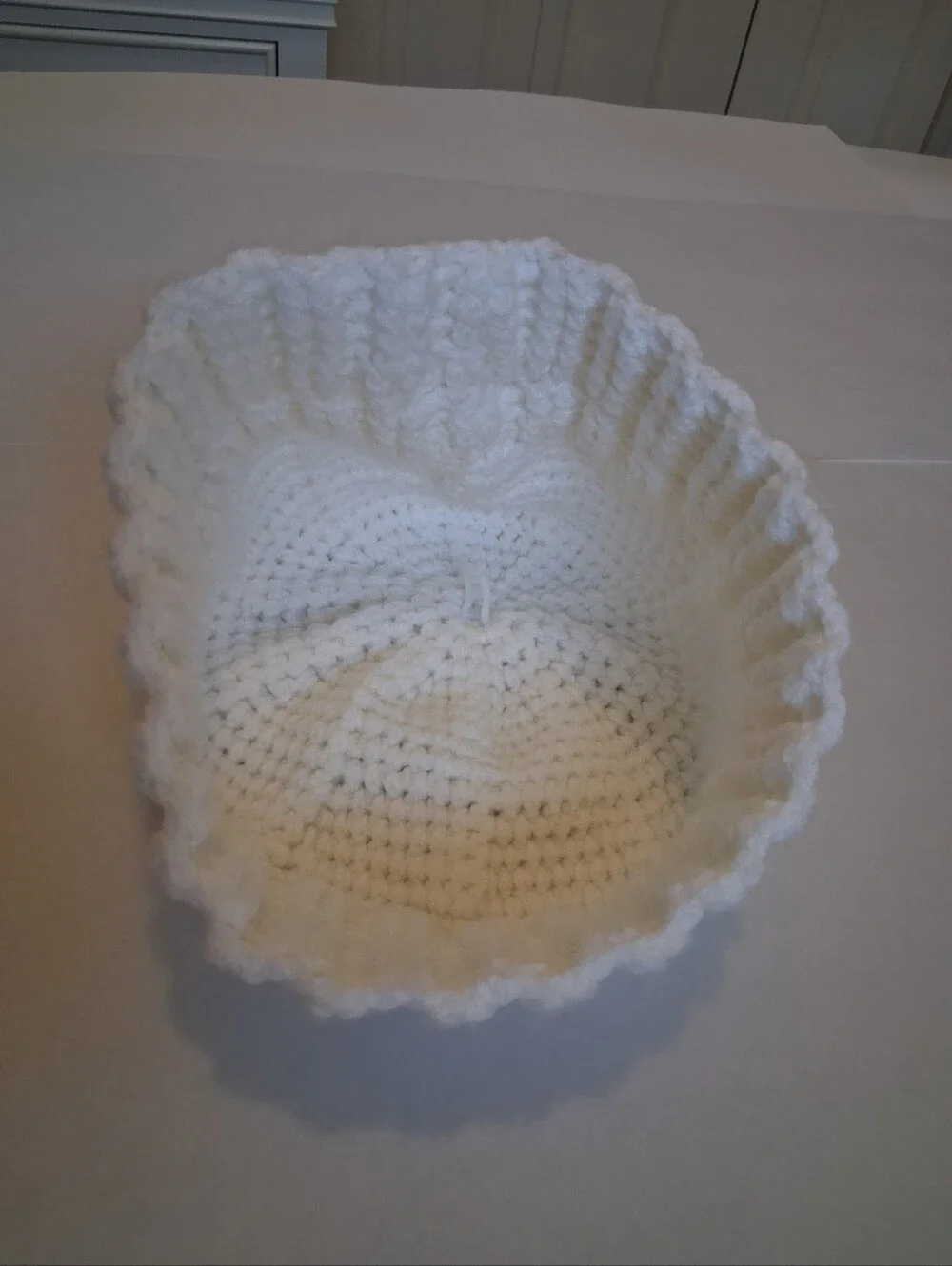 Handmade Chunky Knit Beanie - White